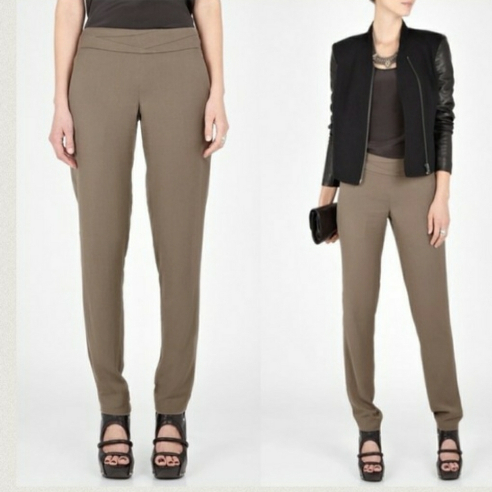 New Helmut Lang Linen Blend Tapered Pants Size 6